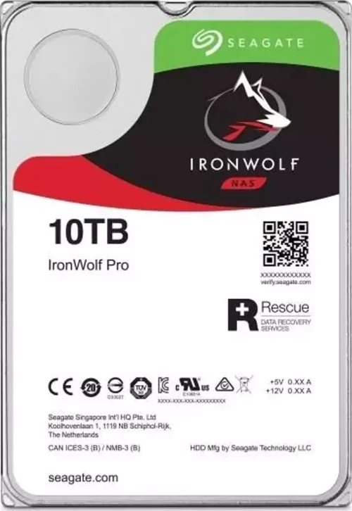 IronWolf 10TB 7200Rpm 256MB -ST10000VN000