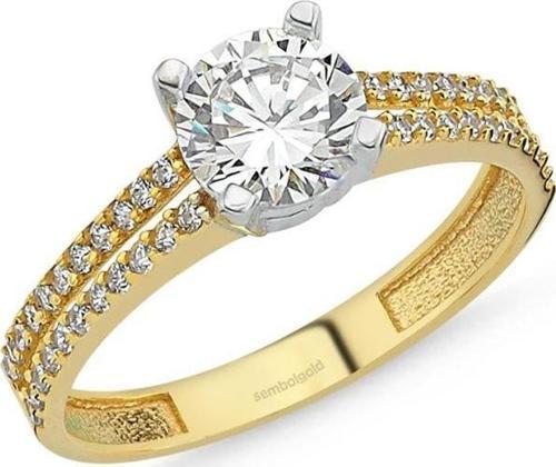 Altın Tektaş Yüzük 0.85 karat Zirconia