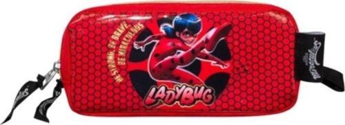 Ümit Çanta Ladybug 2139 Kız Çocuk Kırmızı Iki Bölmeli Kalemlik