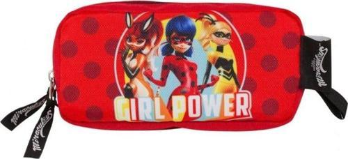 Miraculous Kızları Kırmızı İki Gözlü Kalem Çantası 2117