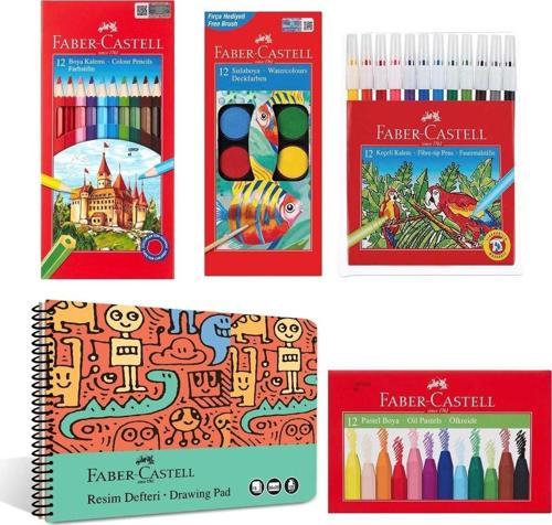 Faber-Castell Boyama Seti Ve Resim Defteri 25X35
