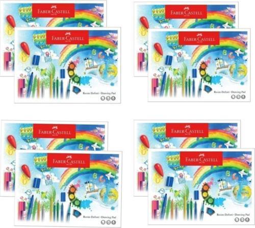 Faber-Castell Karton Kapak Resim Defteri 25X35 Cm 15 Yaprak (5075400025) 8'Li