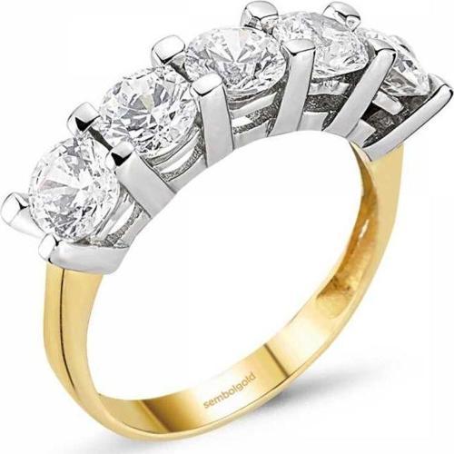 Altın 5 Taş Yüzük