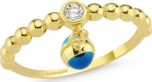 Nazar Boncuk'lu Altın Yüzük 14K Gold