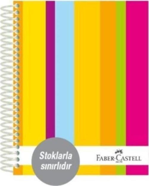Faber-Castell Sert Kapak Sep.3+1+1 Renkli Çizgiler Defter 200 Yaprak