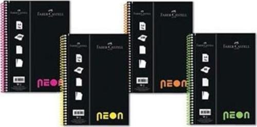 Faber-Castell Neon Pp Kapak 100 Yaprak Çizgili