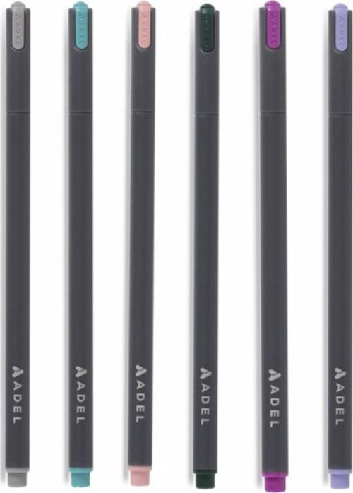 Fineliner Renkli Ince Uçlu Kalem 0.4 6'Lı Soft
