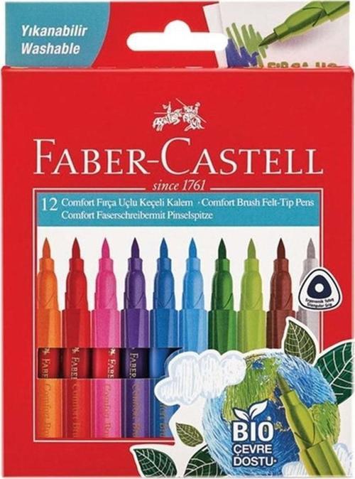 Faber-Castell Comfort Keçeli Kalem, Bıo Plastik Gövdeli, 12Li