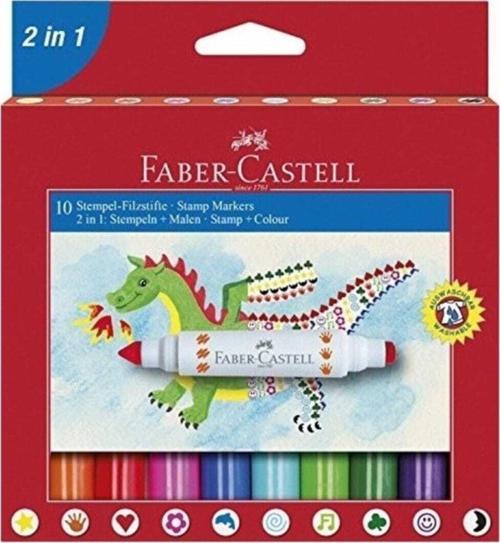 Faber-Castell Damgalı Jumbo Keçeli Kalem 10 Renk