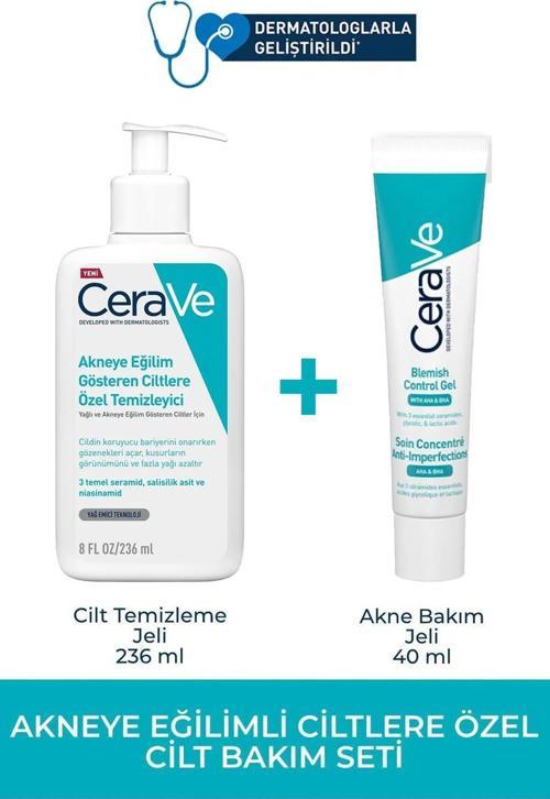 Yağlı ve Akneye Eğilim Gösteren Ciltlere Özel Temizleyici Jel 236 ML + Bakım Jeli 40 ML