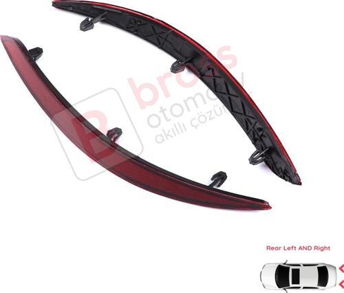 Fiat Egea 2015-On 4-Kapı Sedan 51998151 51998149 için Sağ Sol Arka Tampon Reflektörü