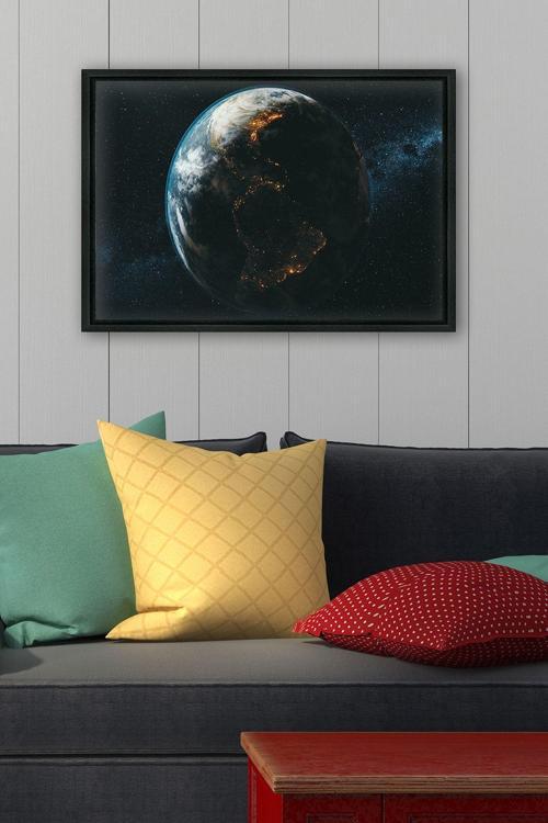 Siyah L Çerçeve Kanvas Tablo 105 x 145 cm