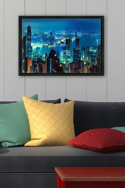 Siyah L Çerçeve Kanvas Tablo 55 x 75 cm