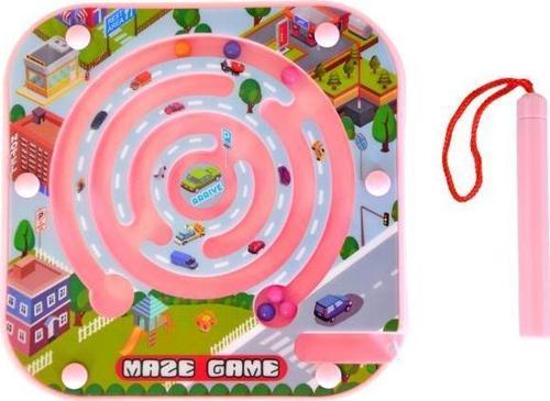 Mase Game Labirent Oyunu Mıknatıs Kalemli Pembe YB3249