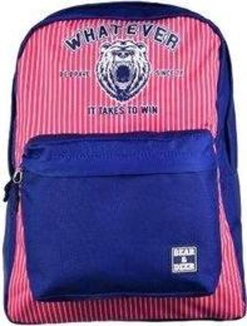 B&D What Ever Tek Gözlü Sırt Çantası Kırmızı Çizgili Bd-Cn0193