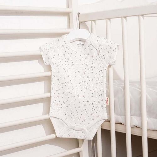 Jakarlı Flowering Theme Yarım Kol Bebek Body