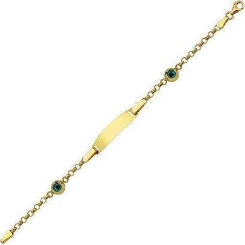 Altın Çocuk Bileklik Çift Nazar Boncuklu