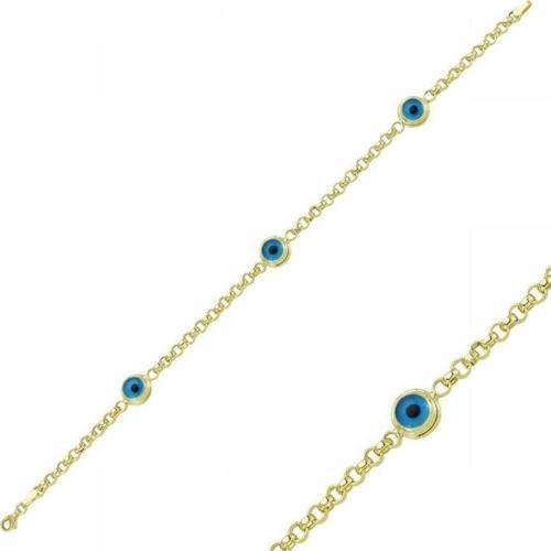 Altın Nazar Boncuklu Doç Bileklik