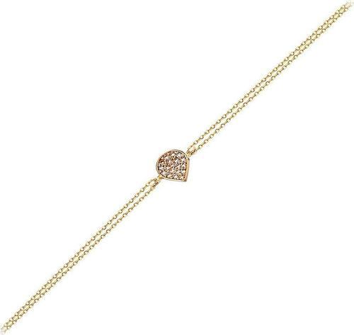 Altın Zincir Damla Bileklik 14K Rose Gold
