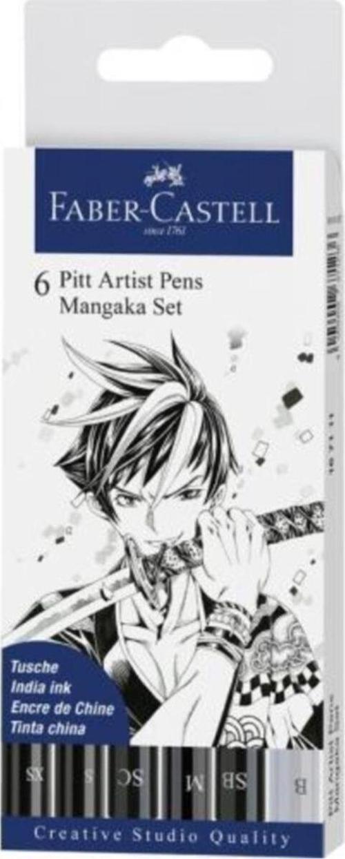 Faber-Castell 6 Pitt Artist Pens Mangaka Set - Manga Çizim Seti