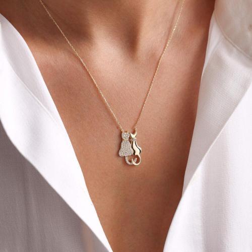 Altın Kedi Kolye 2.0 cm