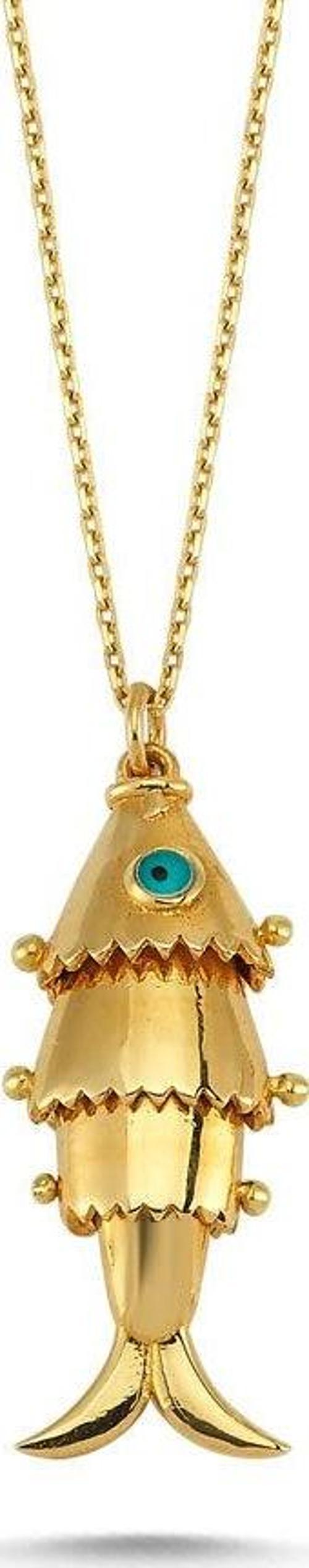 Balık Altın Kolye 14K Gold Eski Tasarım