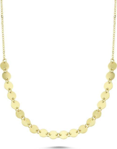 Pullu Altın Kolye 42 Cm 14K Gold