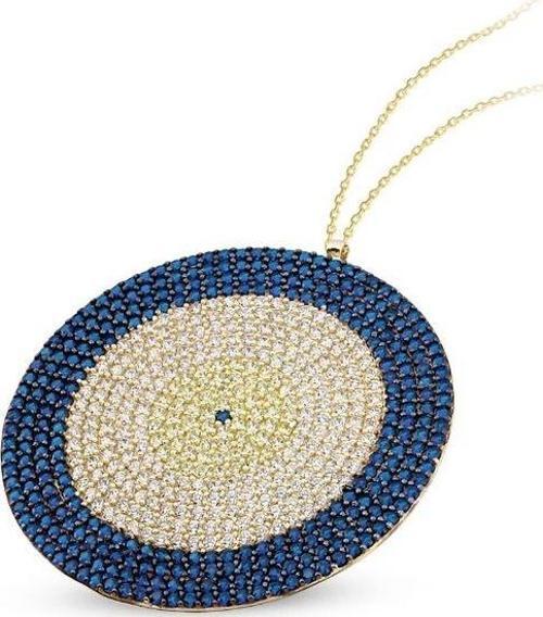 Sosyete Altın Kolye Nazar 14K Gold