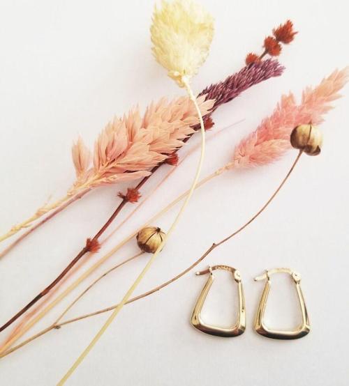 Altın Küpe 14K 585 Parlak Çanta Tasarım  1,8 cm Zarif Küpe 