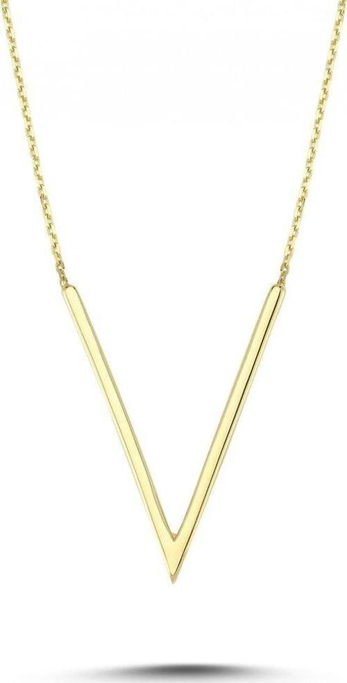 Üçgen 14 Ayar Altın Kolye