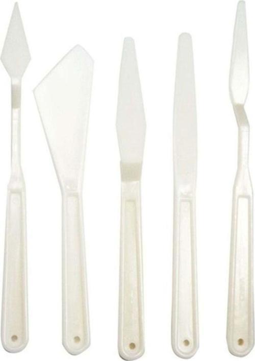 Spatula Plastik 5 Li Set Beyaz 11248