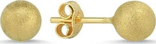 Altın Top Küpe Simli 14K Gold 7,0 mm