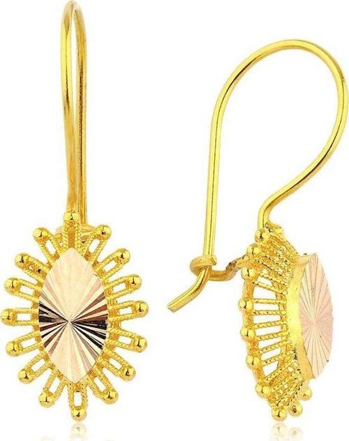 Sallantılı Altın Küpe 14 Ayar Anne Küpe