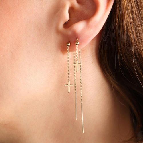 Sallantılı Hac Altın Küpe 14K