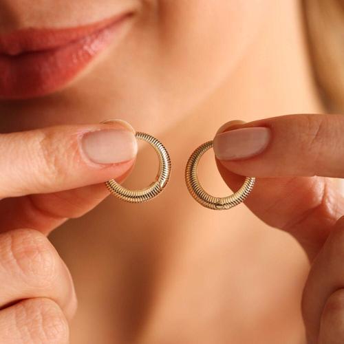 Deniz Kabuğu Altın Halka Küpe 1.5 cm