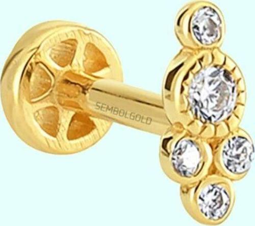 Altın Beştaş Tragus Piercing 14 Ayar