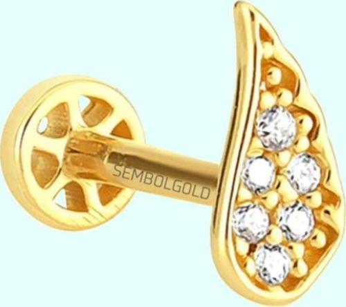 Altın Melek Tragus Piercing 14 Ayar