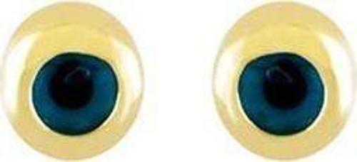 Nazarboncuk Altın Küpe Çivili 14K Gold