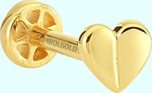 Altın Heart Tragus Piercing 14 Ayar