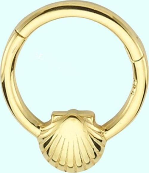 Altın Halka Piercing İstiridye 14 Ayar