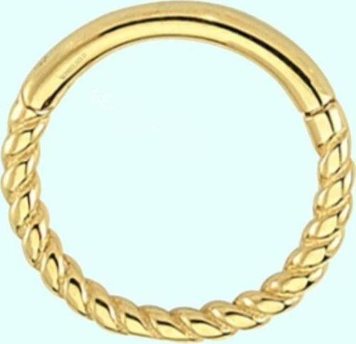 Altın Halka Piercing Burgu 14 Ayar