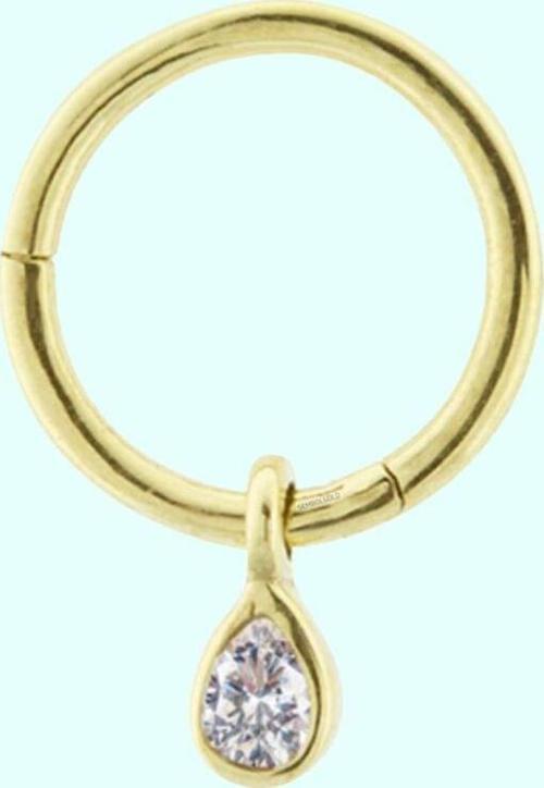 Altın Halka Piercing Damla 14 Ayar