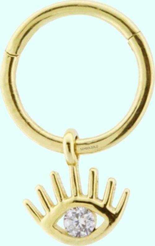 Altın Halka Piercing Göz 14 Ayar