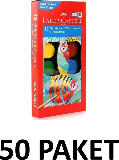 Faber-Castell 50 Paket Sulu Boya 12 Li Küçük Boy