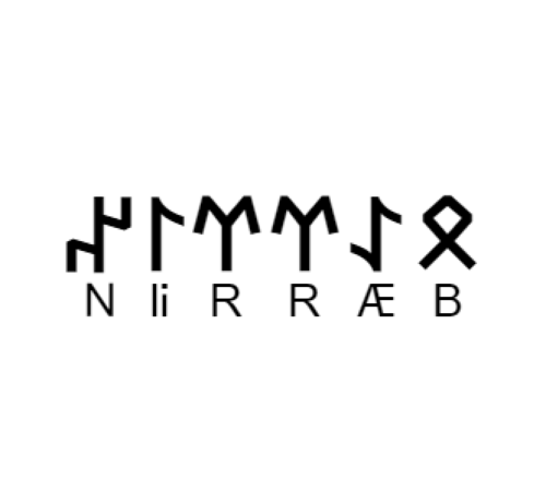 Göktürkçe BERRİN İsmi Yazı Sticker Yükseklik 5 Cm 332949