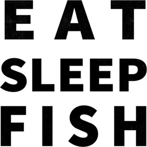 Eat Sleep Fısh Yazı Sticker 30 x 30 cm 333874