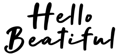 Hello Beatiful Yazı Sticker 10 x 5 cm 333860