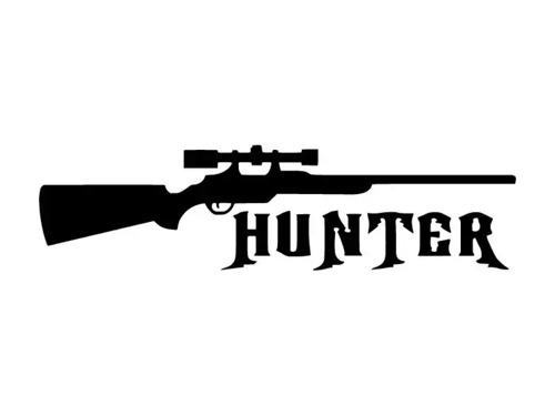 Hunter Avcı Tüfeği Sticker 40 x 12 cm 333893