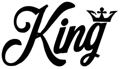 King Taclı Yazı Sticker 40 x 12 cm 333844