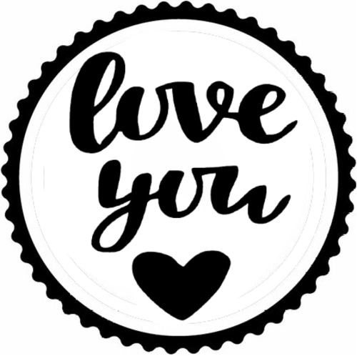 Love You Tasarım Sticker 40 x 40 cm 332621
